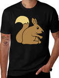 Cute Squirrel Graphic Tee - Unisex Black T-Shirt product image 1