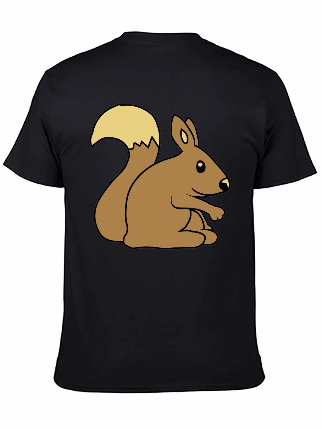 Cute Squirrel Graphic Tee - Unisex Black T-Shirt product image 4