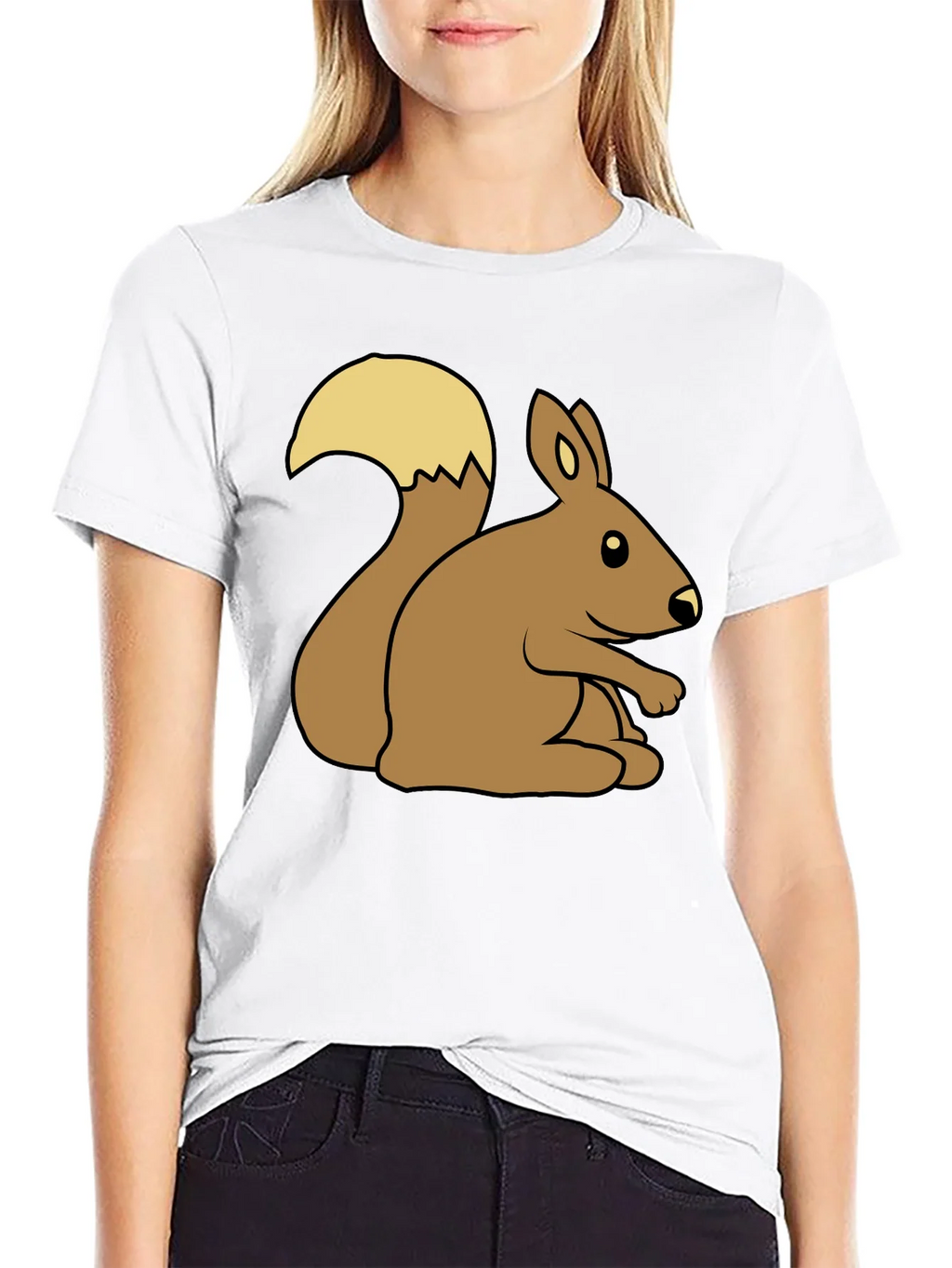 Cute Squirrel Graphic Tee - Unisex Black T-Shirt product image 8