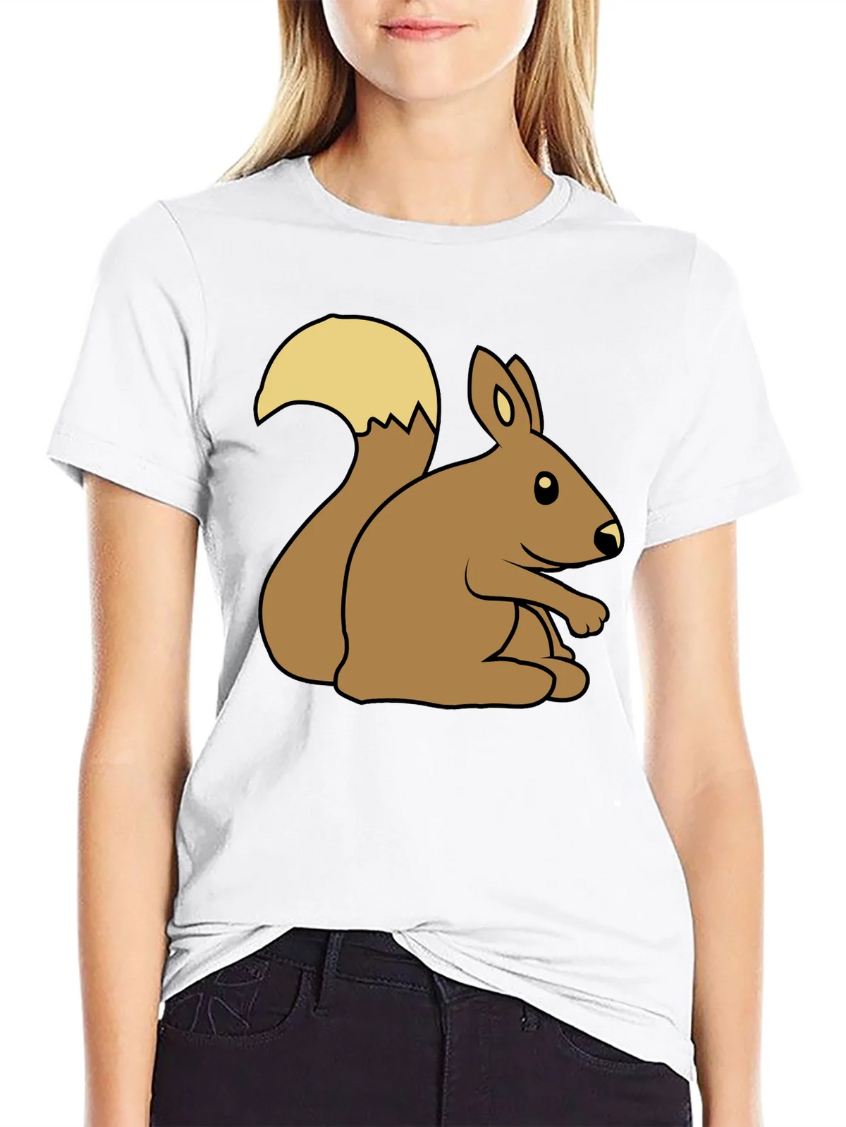 Cute Squirrel Graphic Tee - Unisex Black T-Shirt product image 8