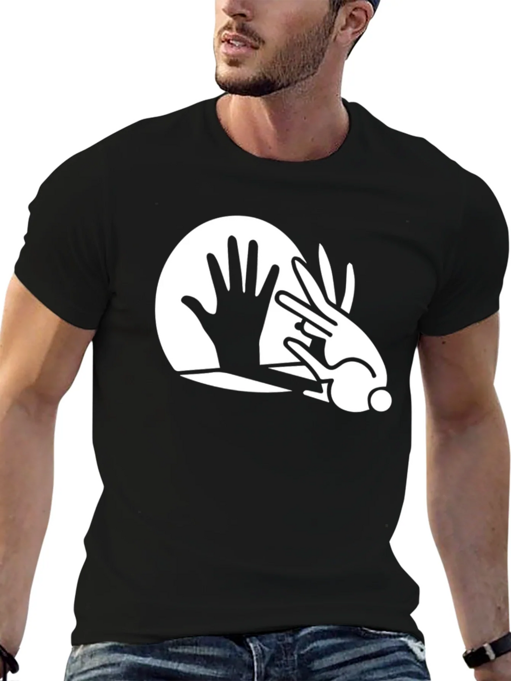 Magic Trick Tee: Hand & Rabbit Illusion Graphic T-Shirt product image 6
