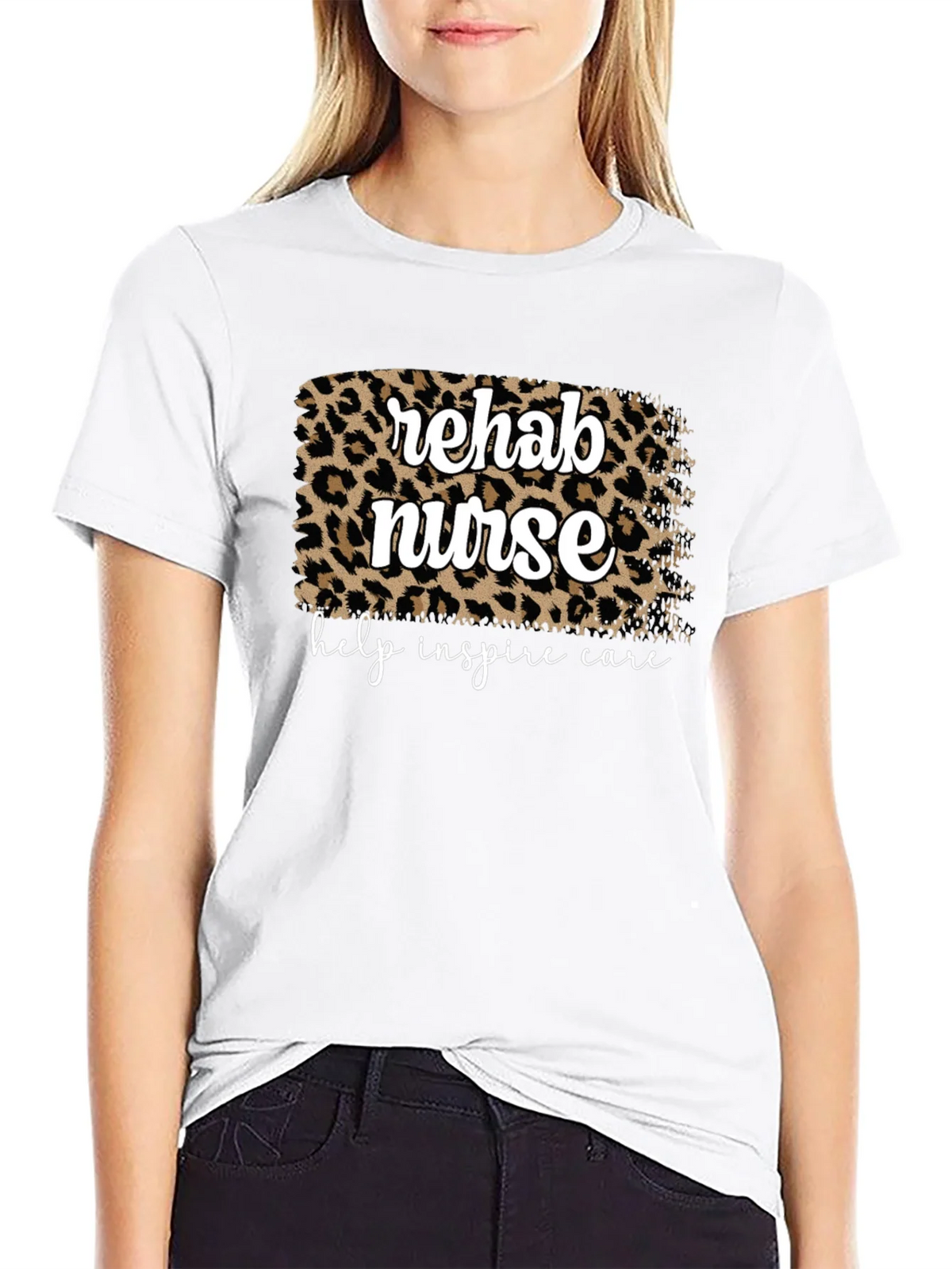 Rehab Nurse Leopard Print T-Shirt product image 8