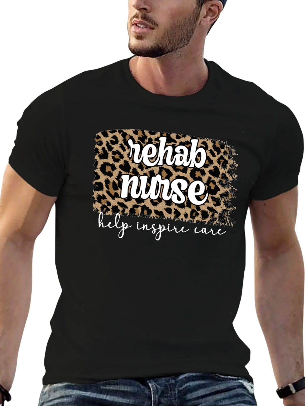 Rehab Nurse Leopard Print T-Shirt product image 6