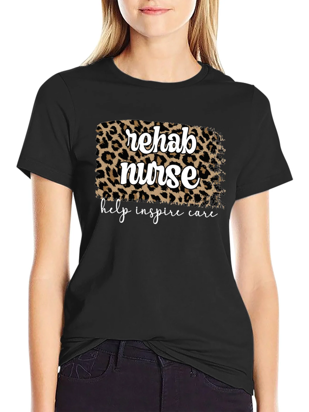 Rehab Nurse Leopard Print T-Shirt product image 2