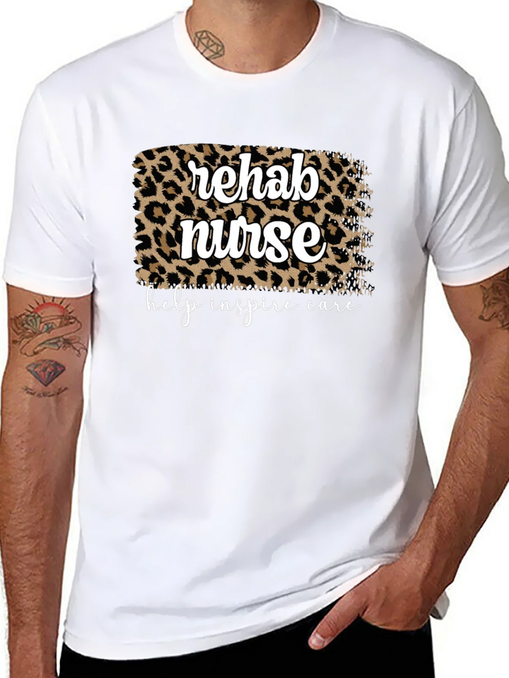 Rehab Nurse Leopard Print T-Shirt product image 7