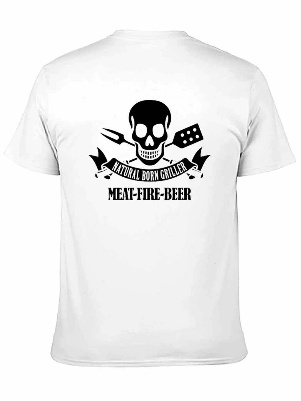 Natural Born Griller T-Shirt - Meat Fire Beer Skull product image 10