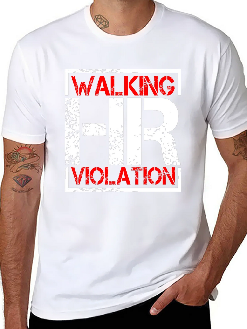 Walking HR Violation Graphic Tee - Novelty T-Shirt product image 7