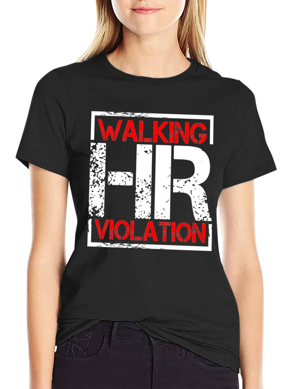 Walking HR Violation Graphic Tee - Novelty T-Shirt product image 2