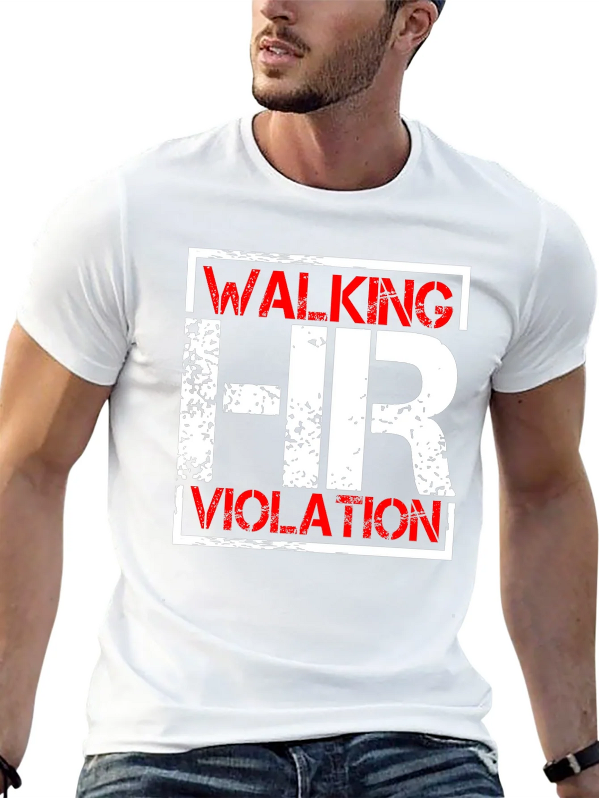 Walking HR Violation Graphic Tee - Novelty T-Shirt product image 12