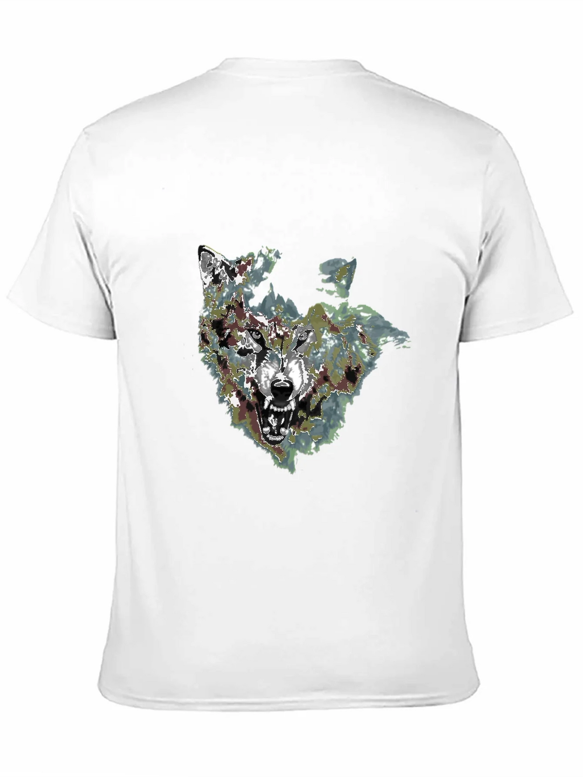 Mens Black Wolf Graphic Print T-Shirt product image 10