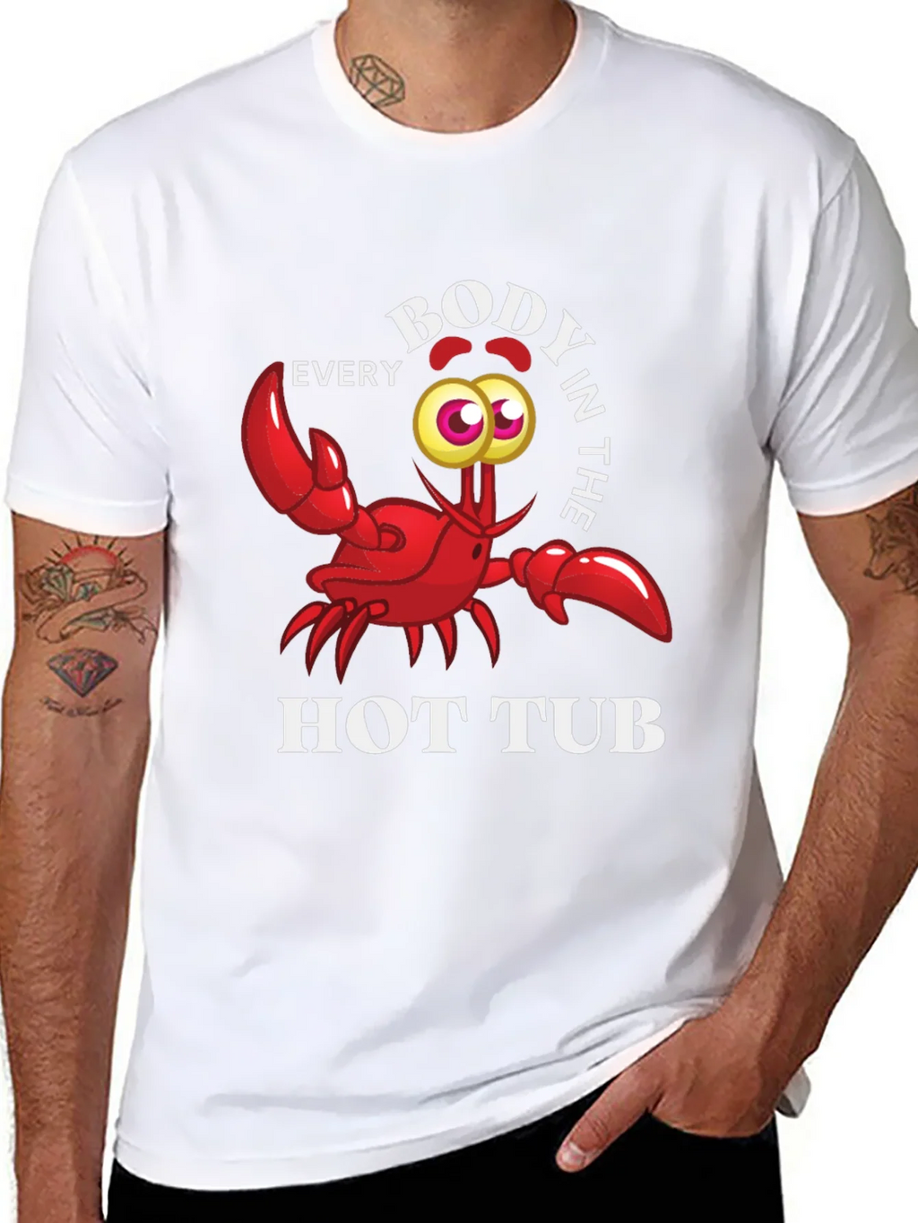 Every Body in the Hot Tub Black Graphic T-Shirt product image 7