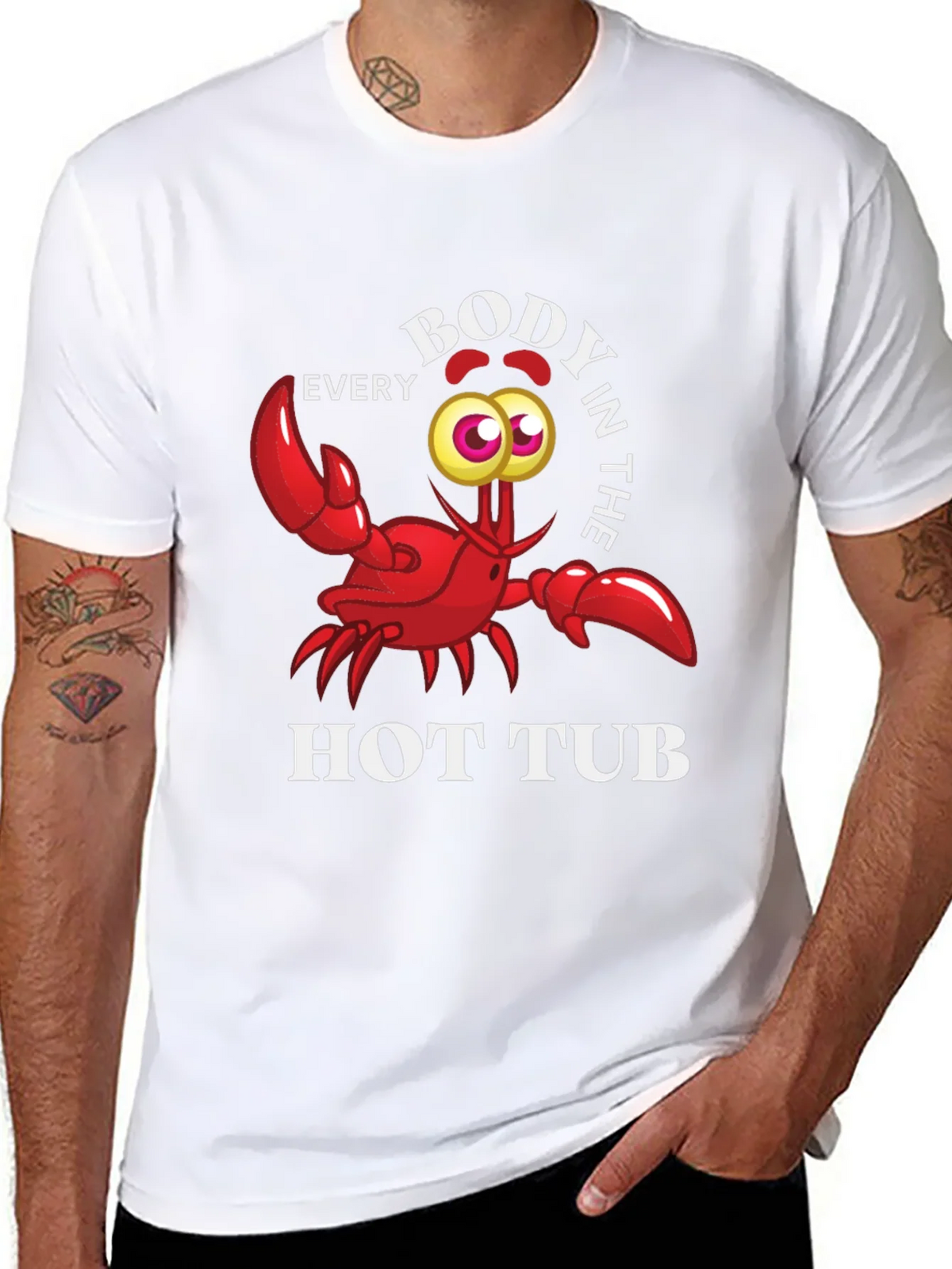 Every Body in the Hot Tub Black Graphic T-Shirt product image 7