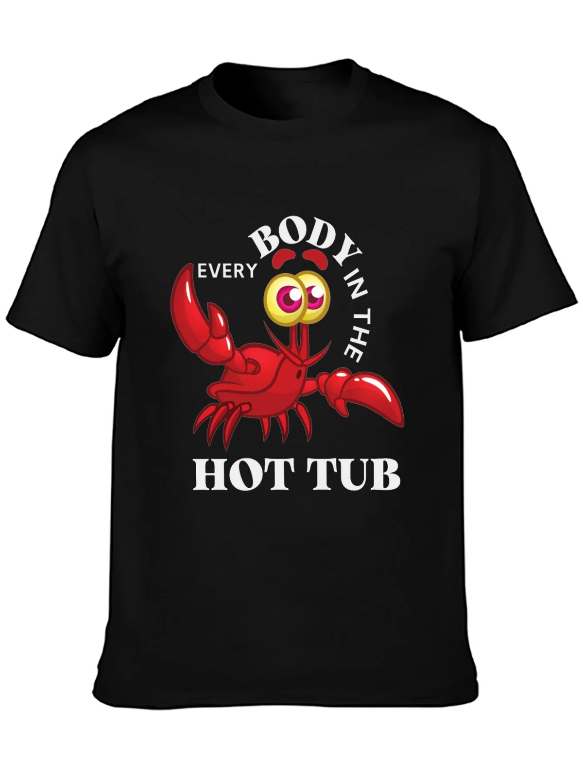 Every Body in the Hot Tub Black Graphic T-Shirt product image 3