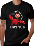 Every Body in the Hot Tub Black Graphic T-Shirt product image 1