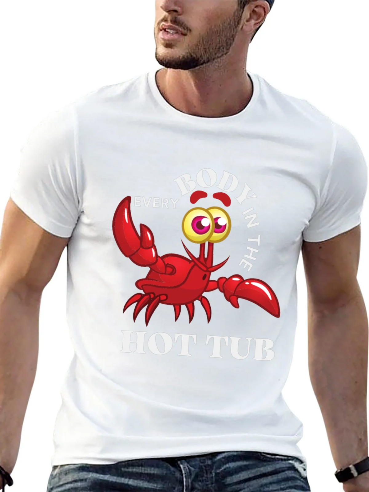 Every Body in the Hot Tub Black Graphic T-Shirt product image 12