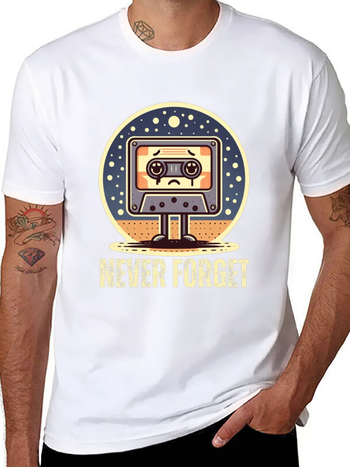 Never Forget Retro Cassette Tape T-Shirt product image 7
