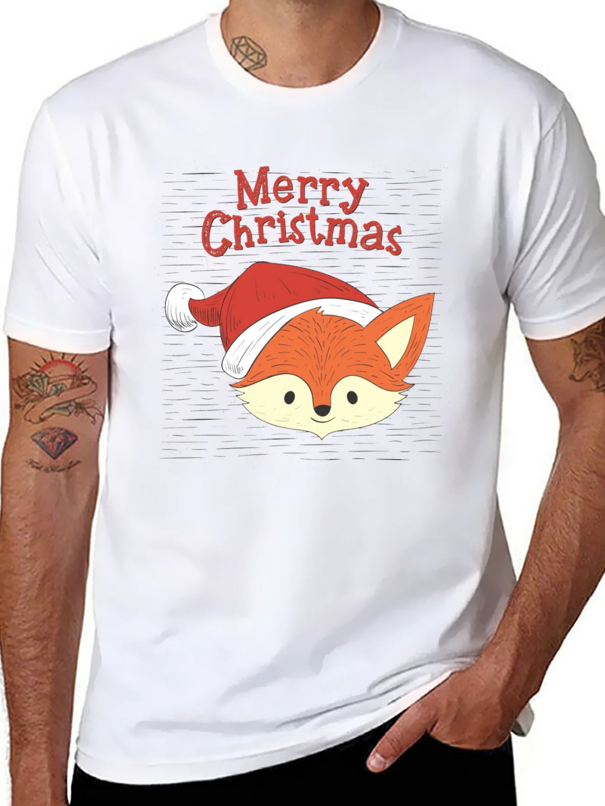Christmas Fox T-Shirt - Holiday Apparel