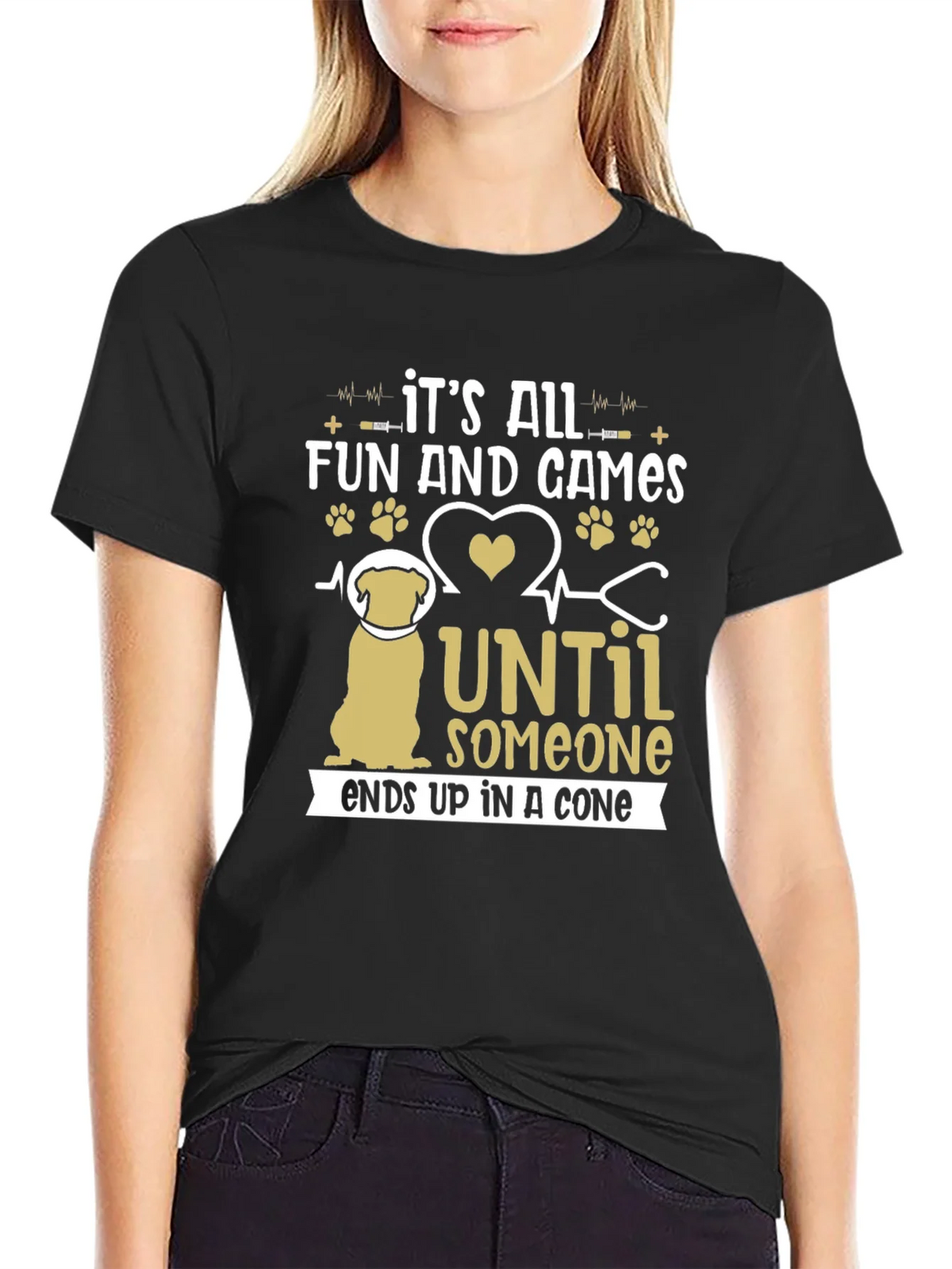 Funny Dog T-Shirt: Its All Fun and Games Until Someone Ends product image 2