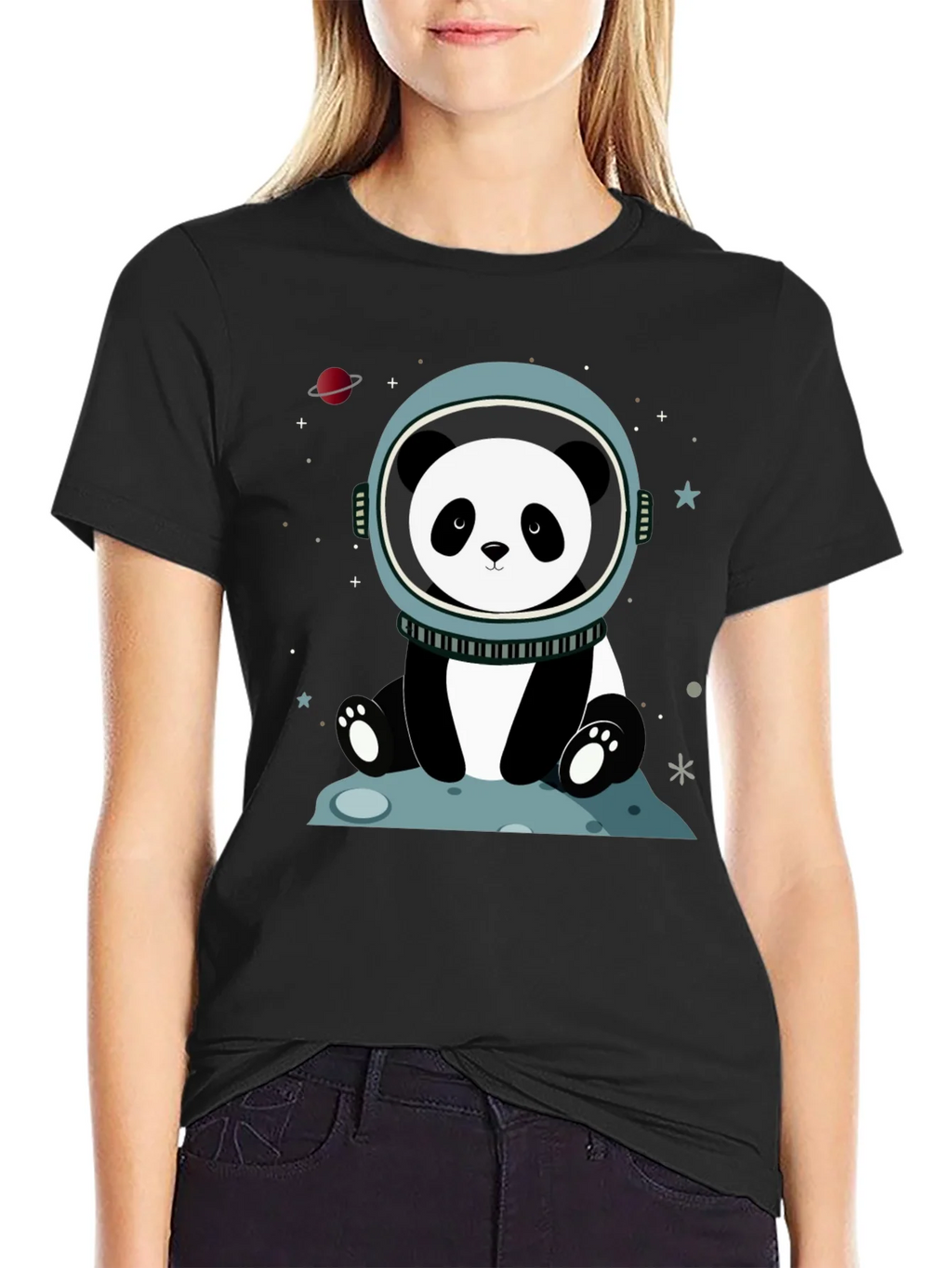 Astronaut Panda Graphic Tee - Space Lover Shirt product image 2
