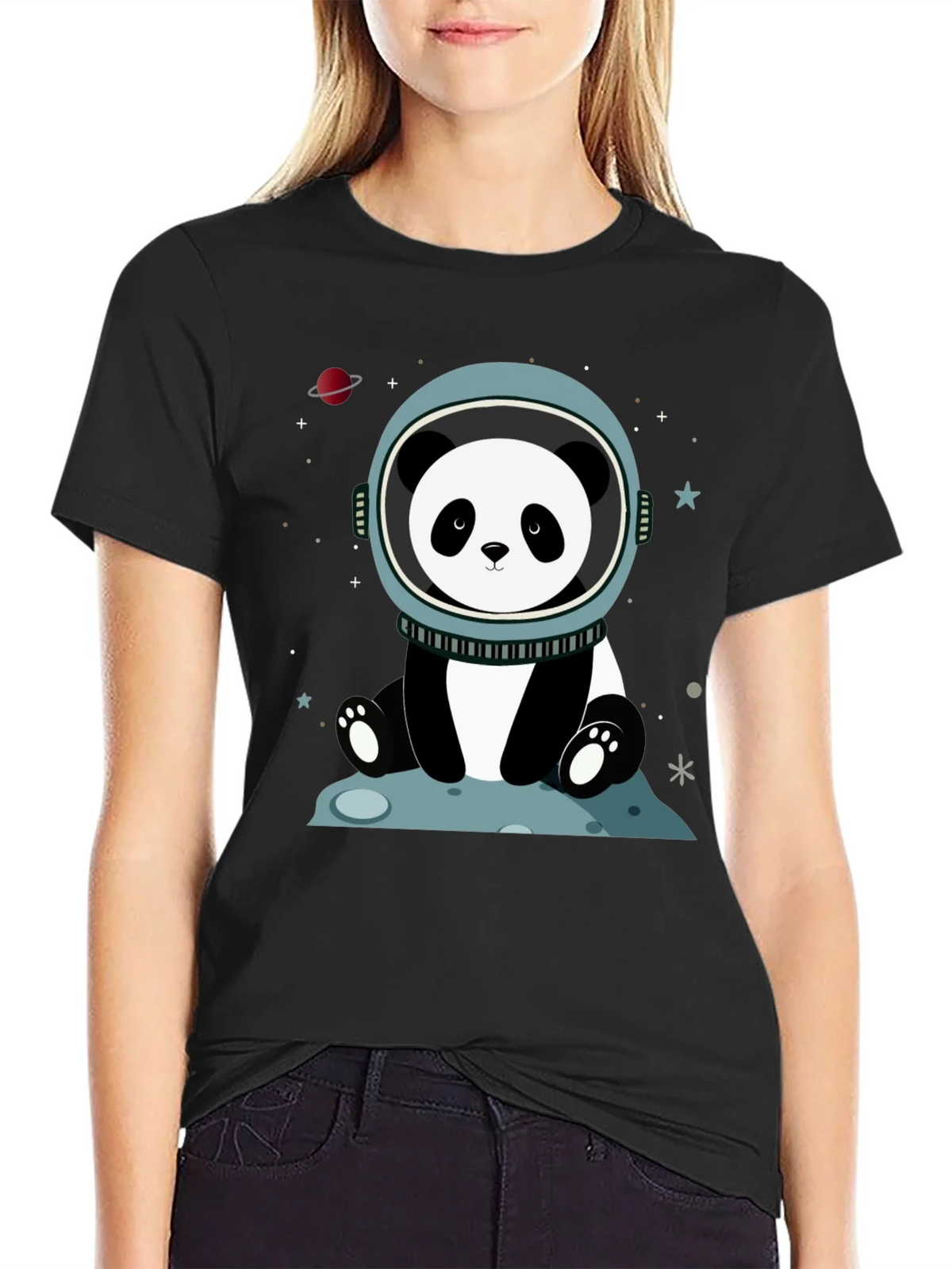 Astronaut Panda Graphic Tee - Space Lover Shirt product image 2