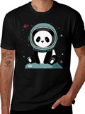 Astronaut Panda Graphic Tee - Space Lover Shirt product image 1