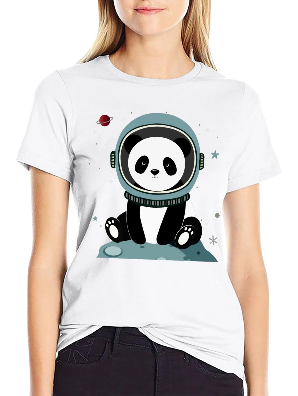 Astronaut Panda Graphic Tee - Space Lover Shirt product image 8