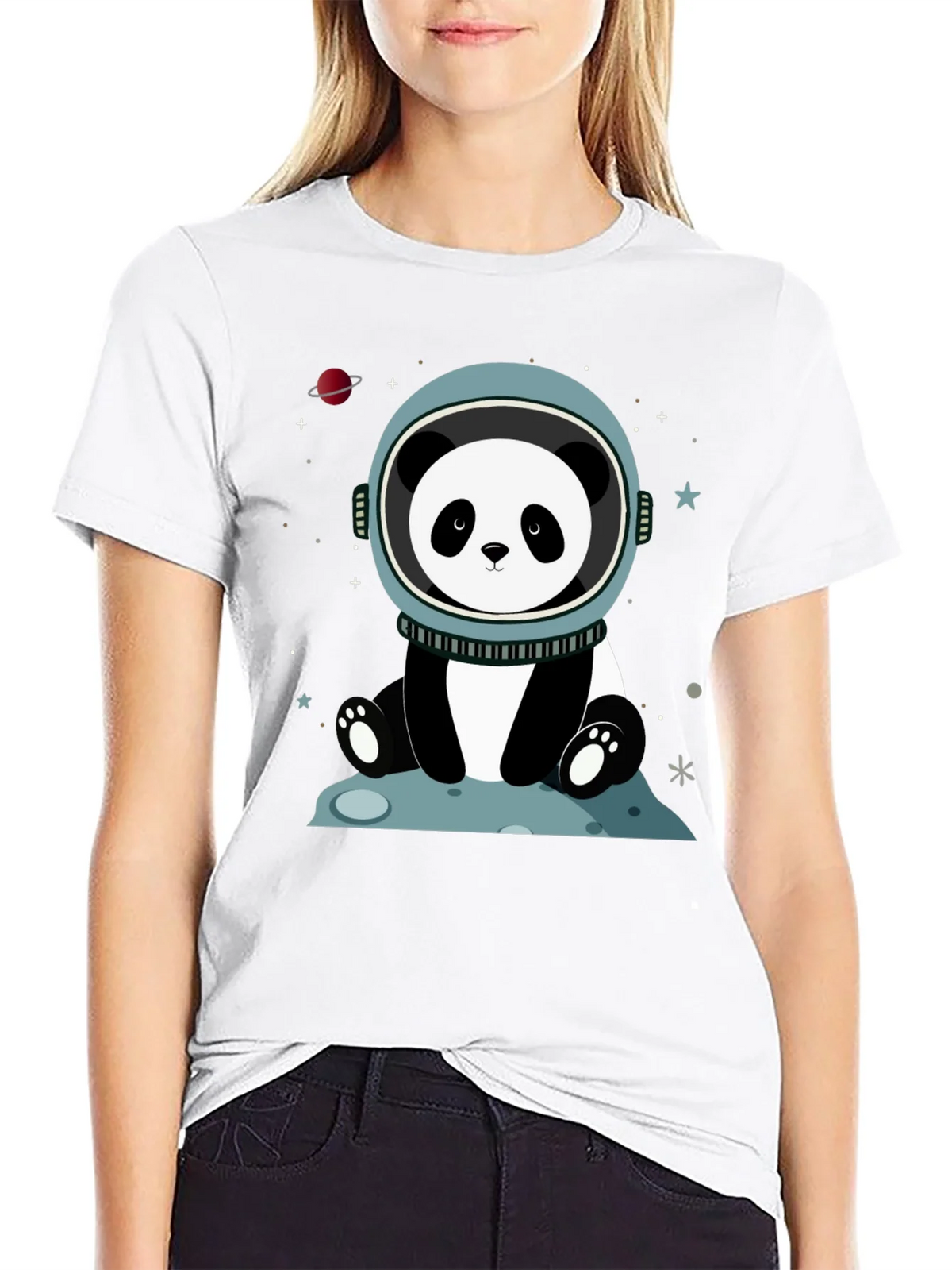Astronaut Panda Graphic Tee - Space Lover Shirt product image 8