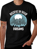 Believe in Your Dreams T-Shirt Funny Cat Parachute Shirt product image 1