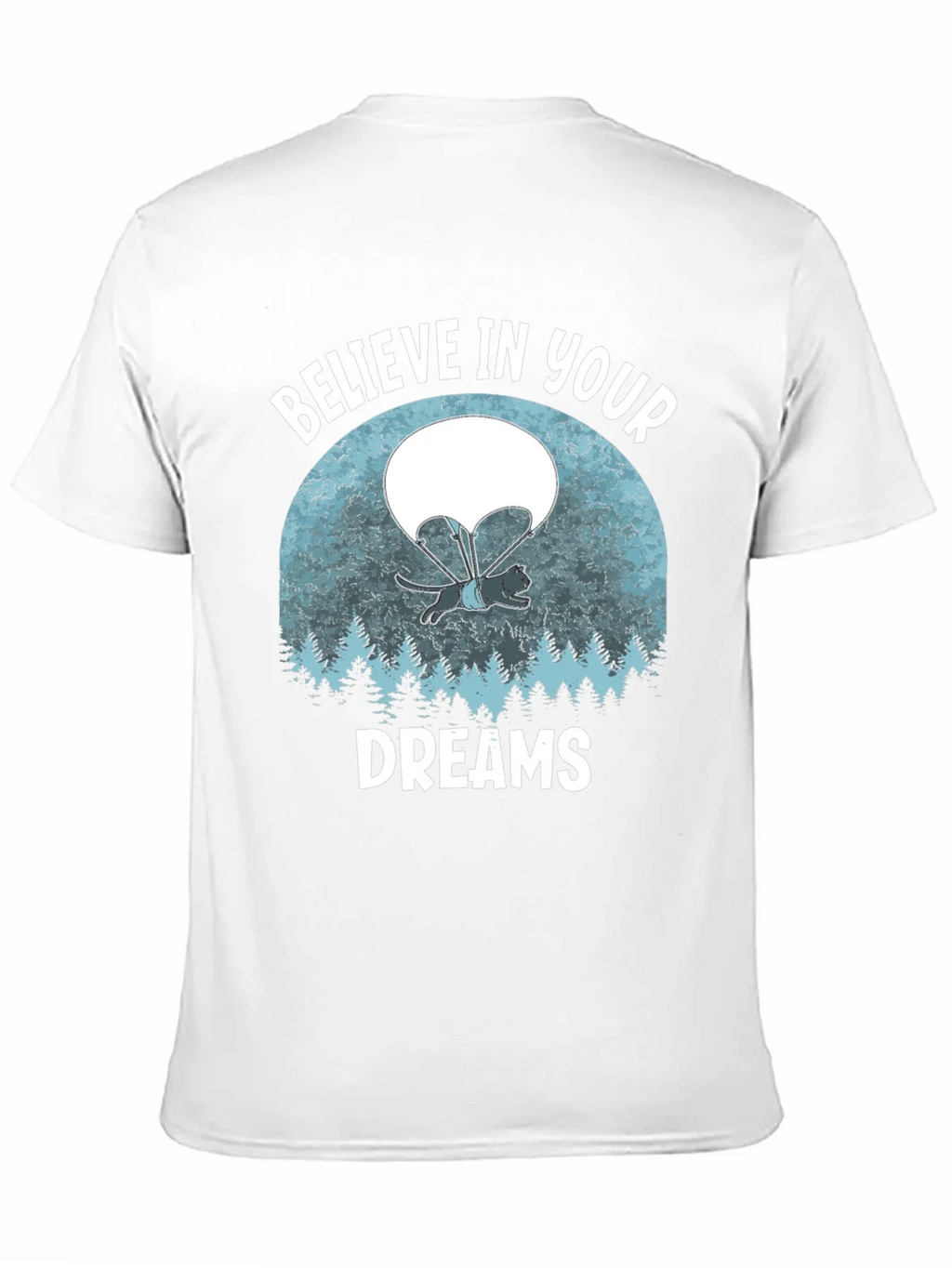 Believe in Your Dreams T-Shirt Funny Cat Parachute Shirt product image 10