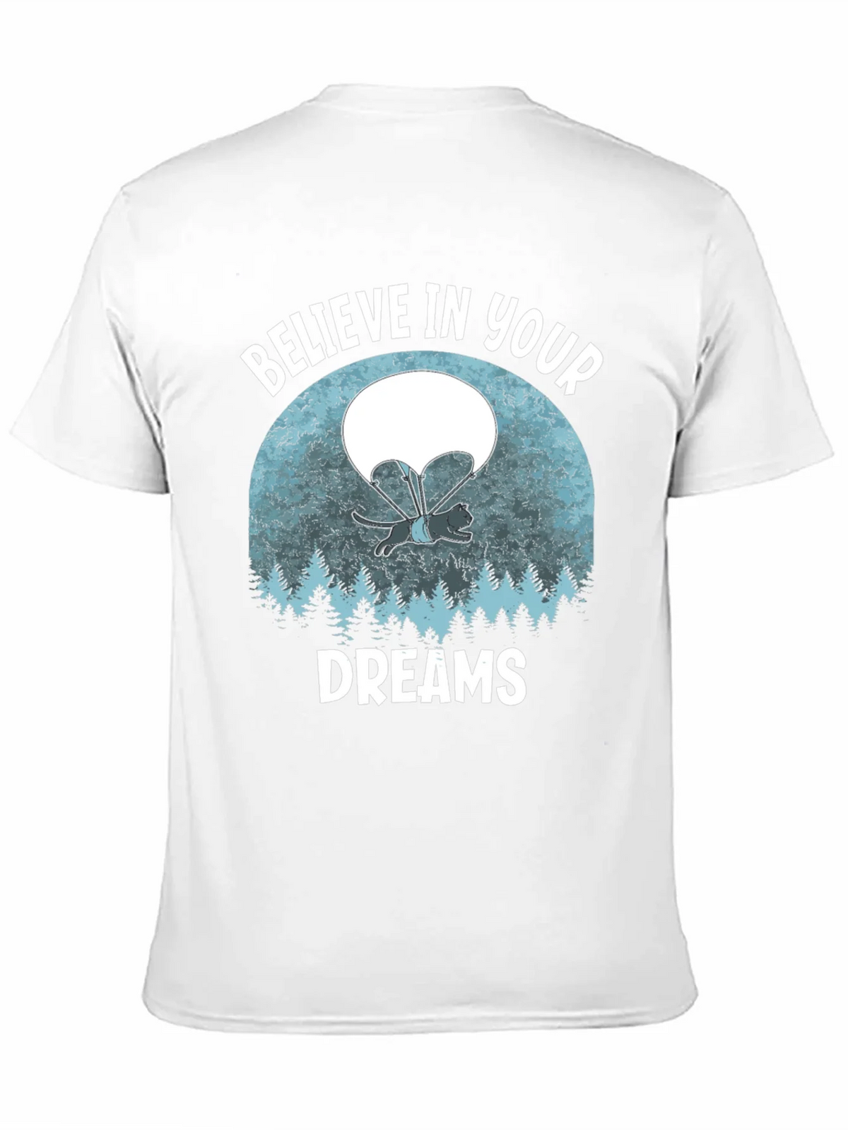 Believe in Your Dreams T-Shirt Funny Cat Parachute Shirt product image 10