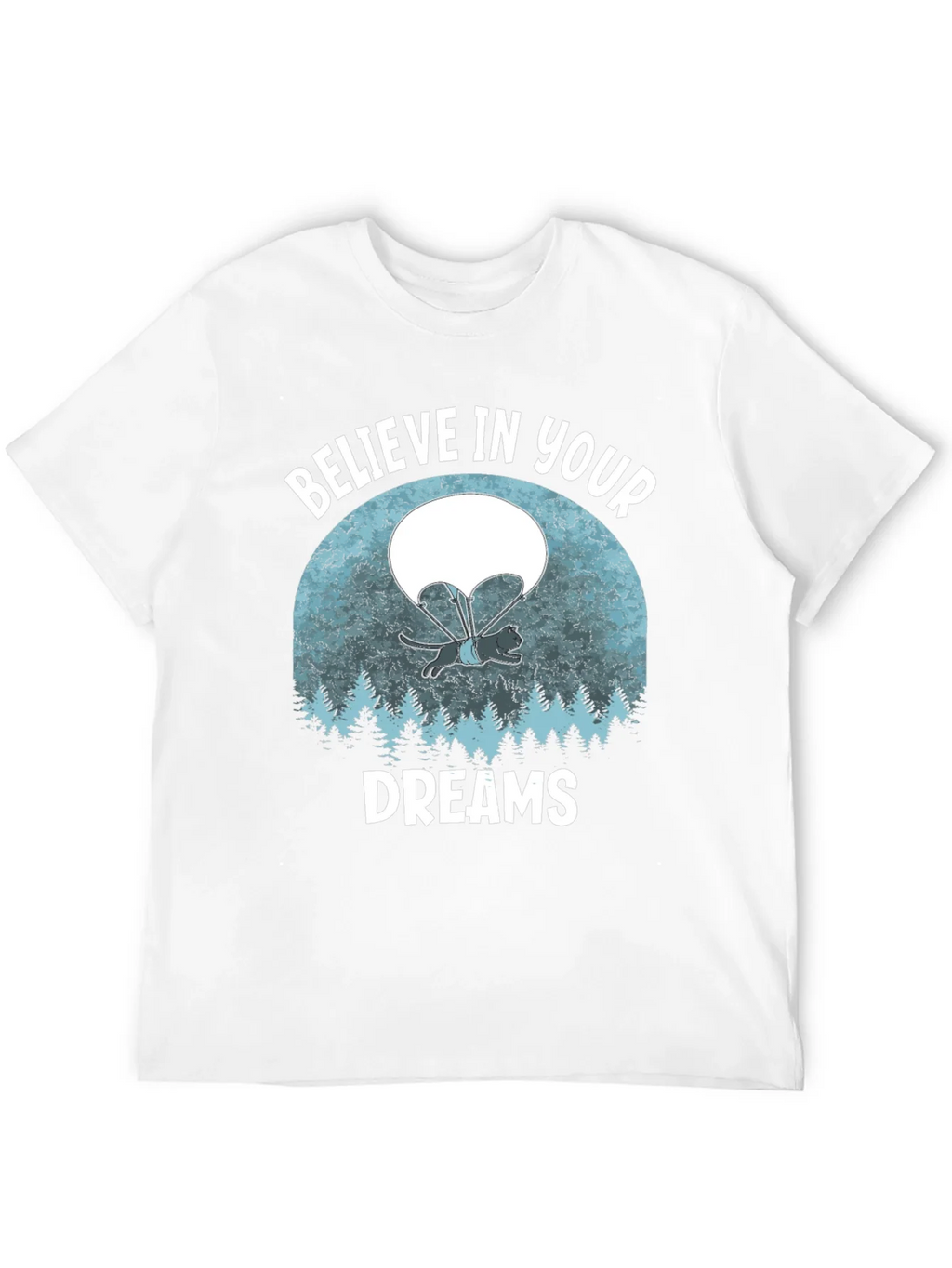 Believe in Your Dreams T-Shirt Funny Cat Parachute Shirt product image 11
