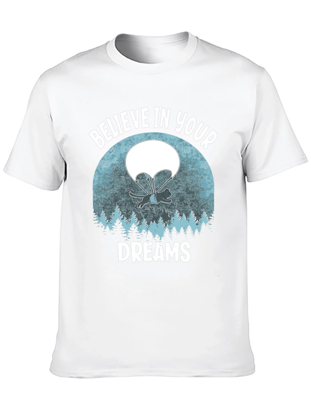 Believe in Your Dreams T-Shirt Funny Cat Parachute Shirt product image 9