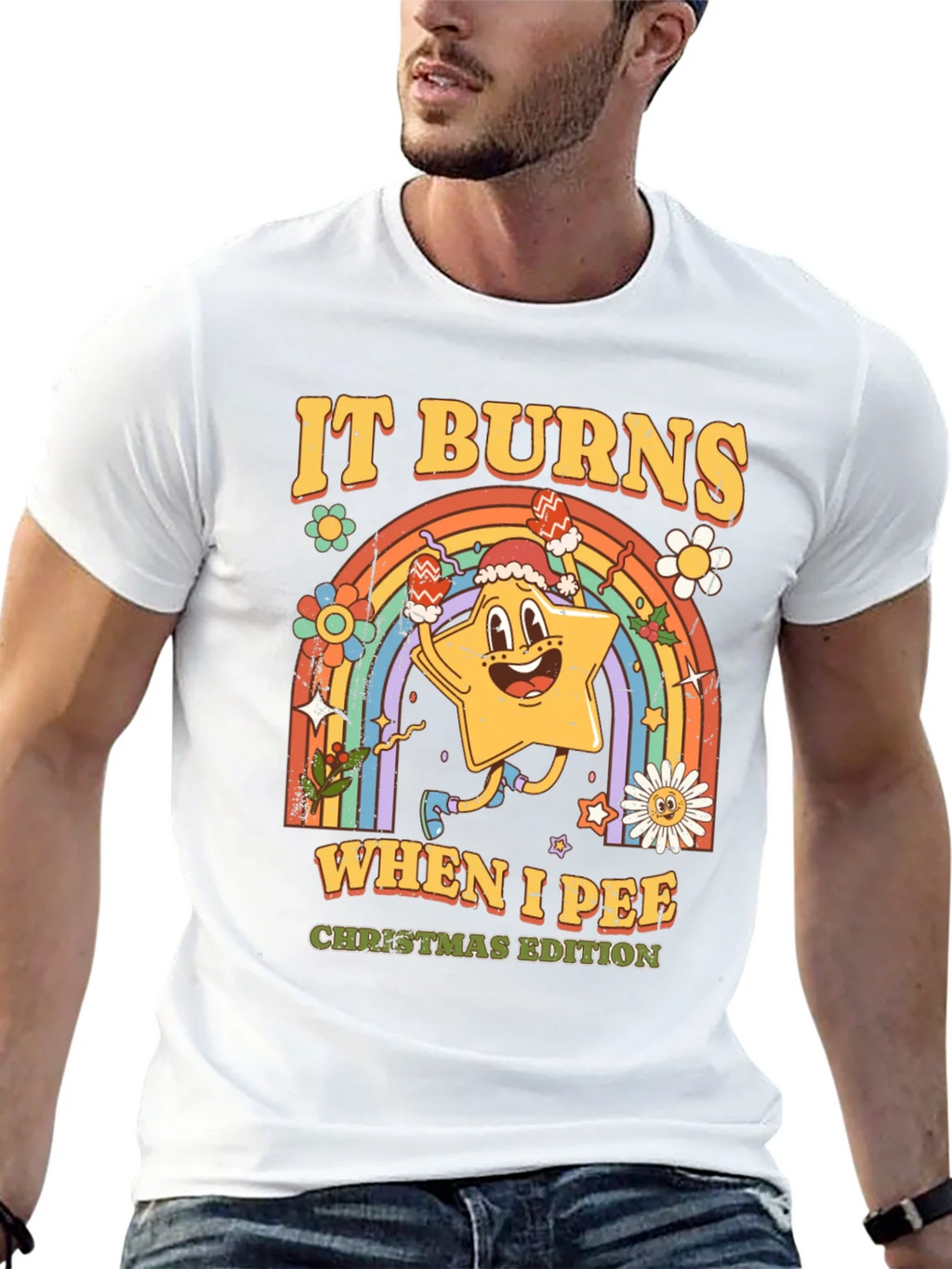 It Burns When I Pee Christmas Edition Black T-Shirt product image 12
