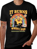 It Burns When I Pee Christmas Edition Black T-Shirt product image 1
