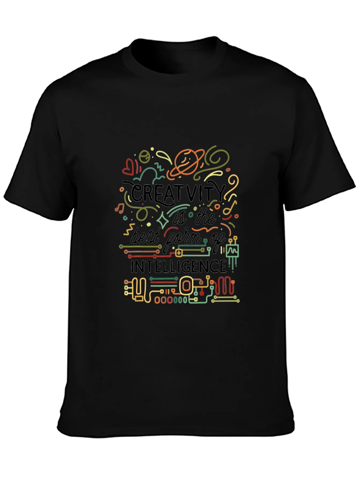Creative Intelligence Graphic T-Shirt - Black product image 3