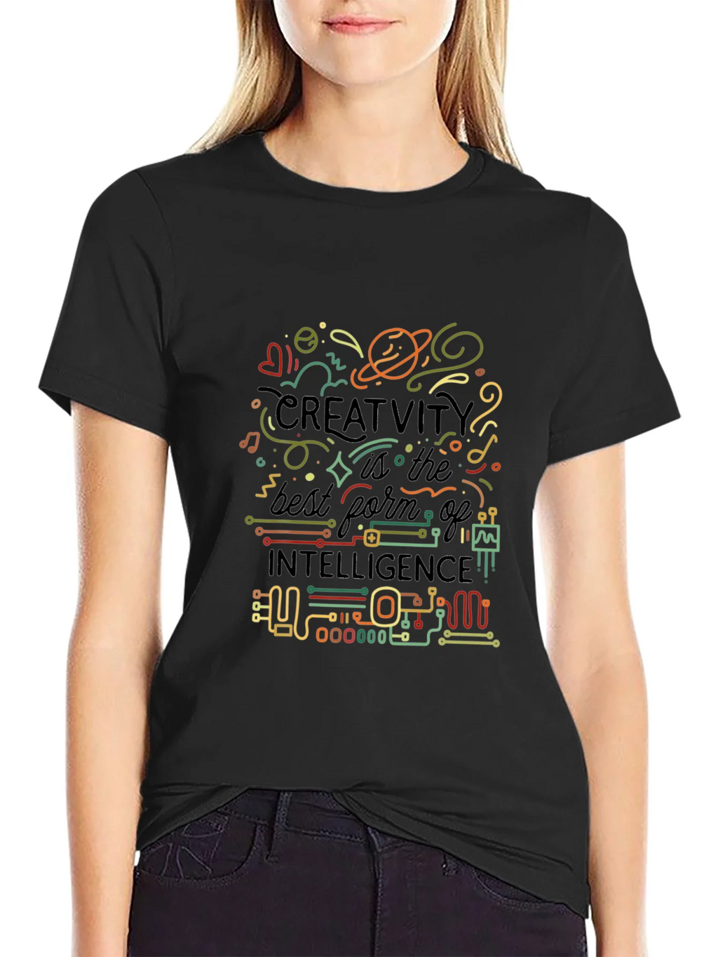 Creative Intelligence Graphic T-Shirt - Black product image 2