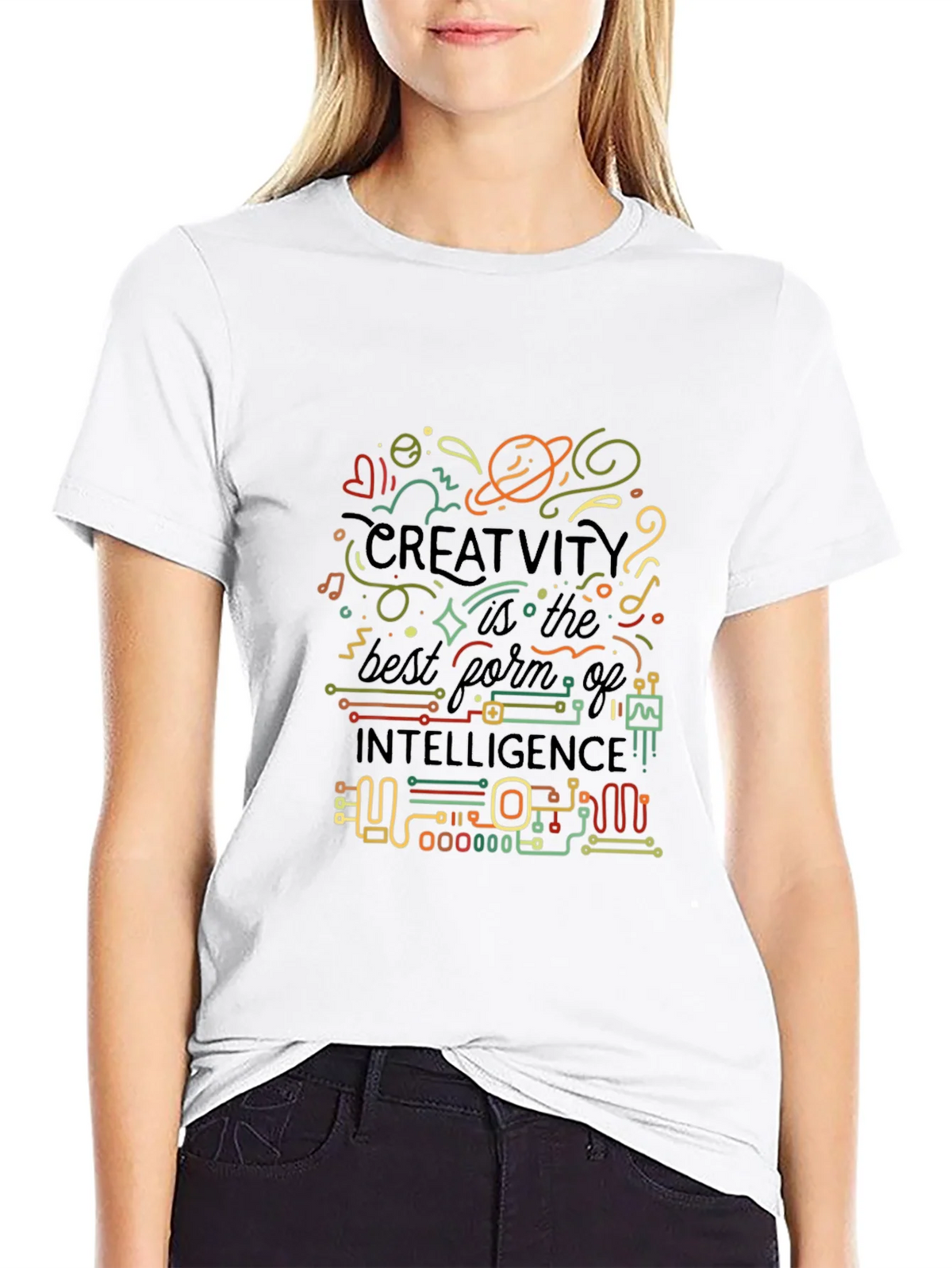 Creative Intelligence Graphic T-Shirt - Black product image 8