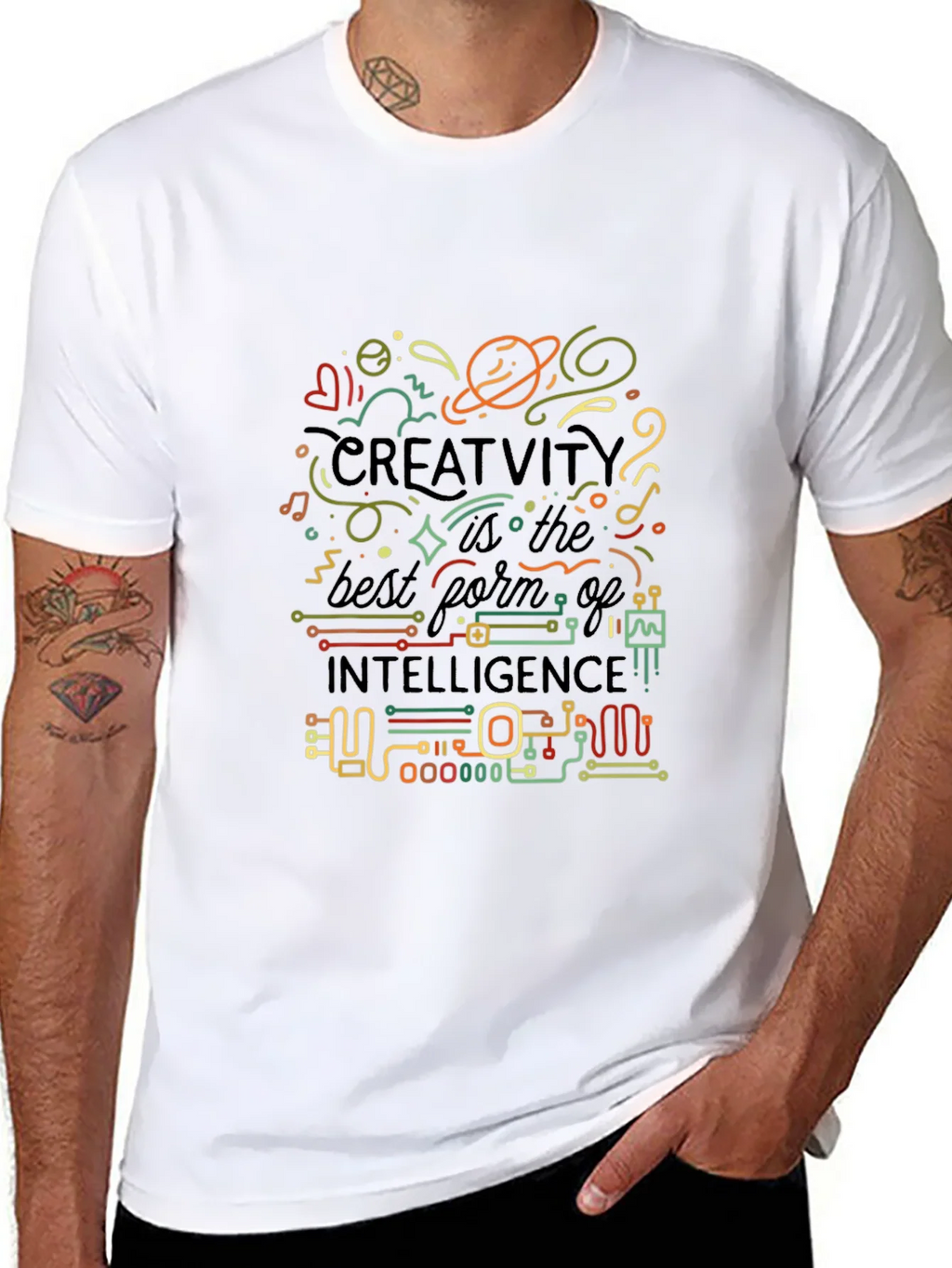 Creative Intelligence Graphic T-Shirt - Black product image 7