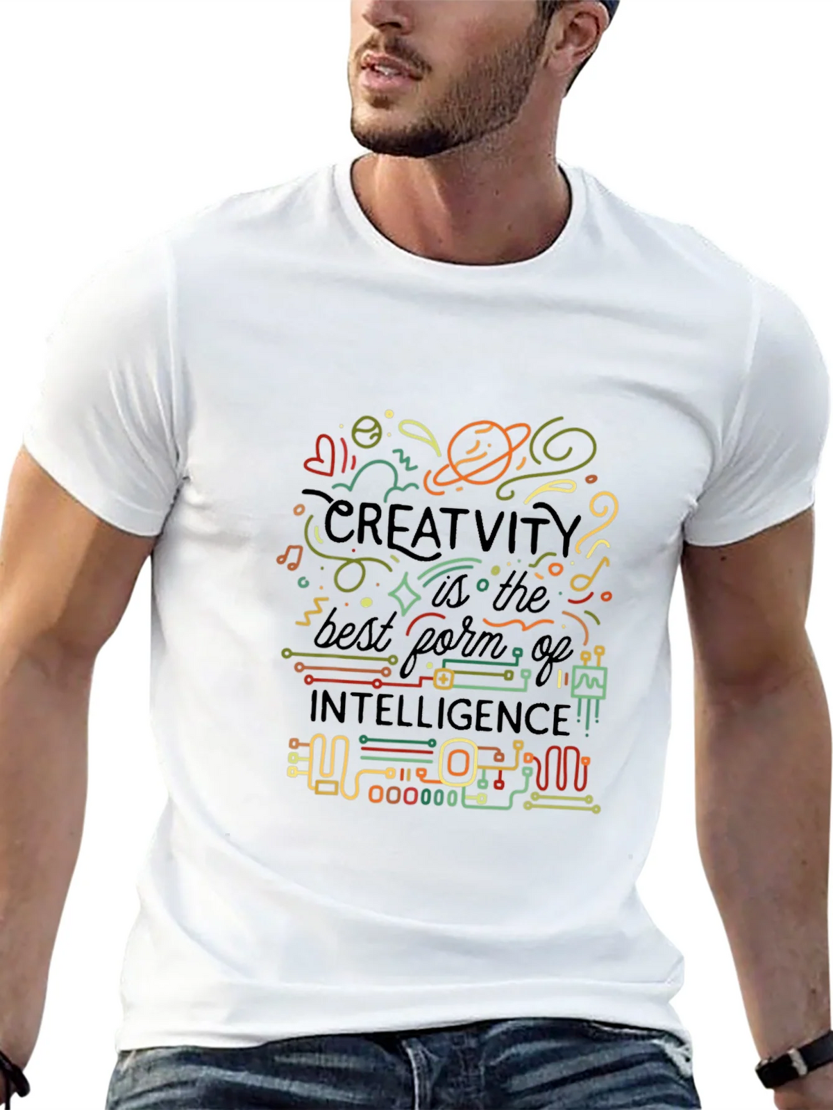 Creative Intelligence Graphic T-Shirt - Black product image 12
