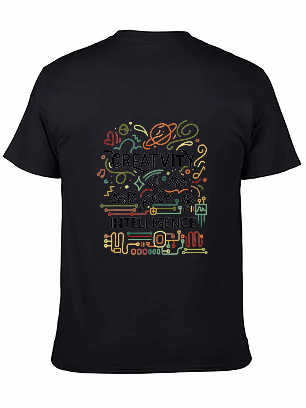 Creative Intelligence Graphic T-Shirt - Black product image 4