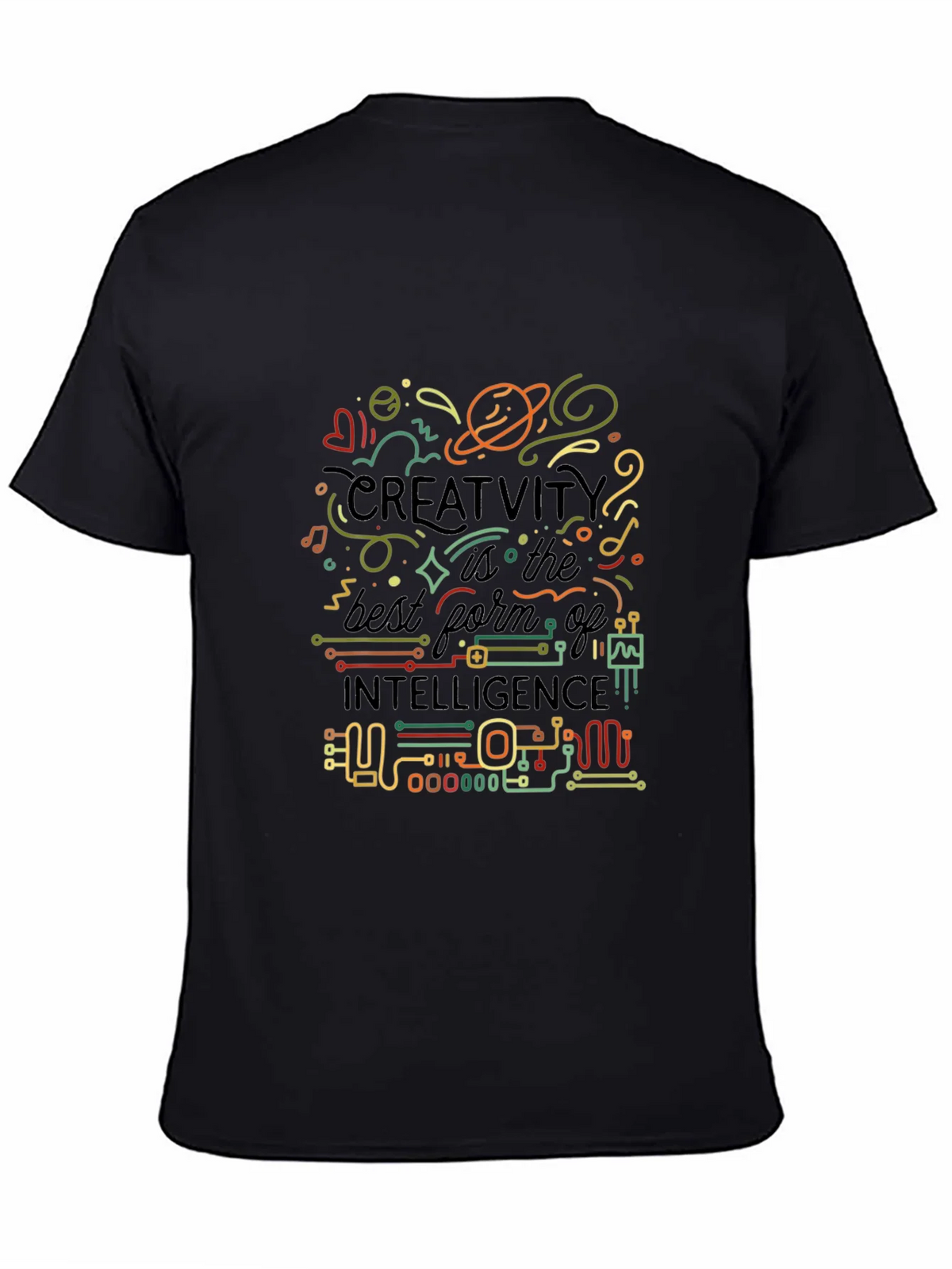 Creative Intelligence Graphic T-Shirt - Black product image 4
