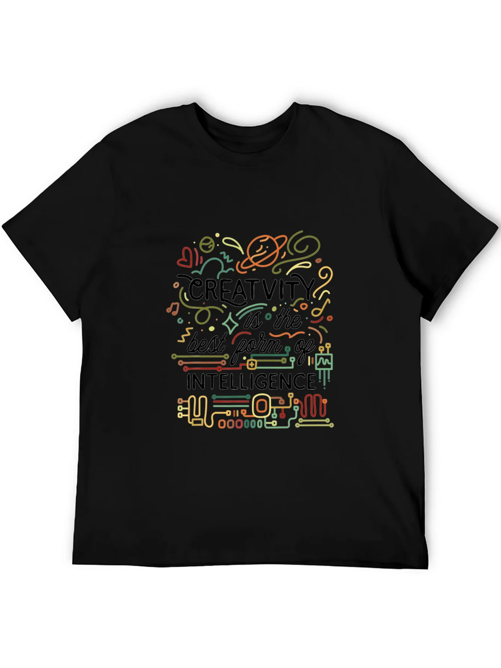 Creative Intelligence Graphic T-Shirt - Black product image 5