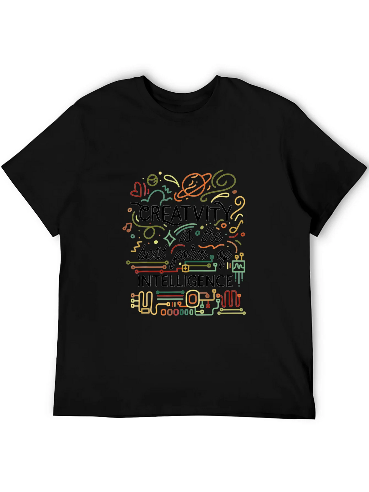 Creative Intelligence Graphic T-Shirt - Black product image 5