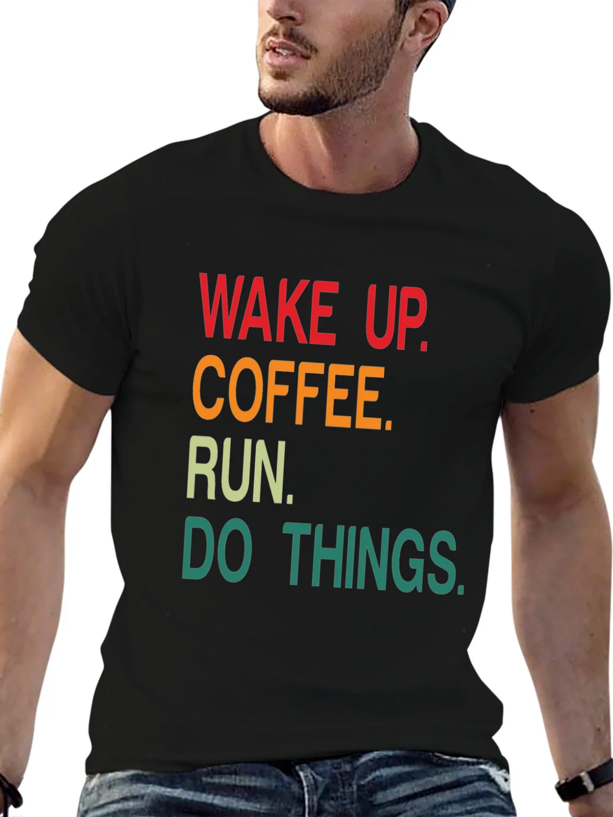 Wake Up Coffee Run Graphic T-Shirt product image 6