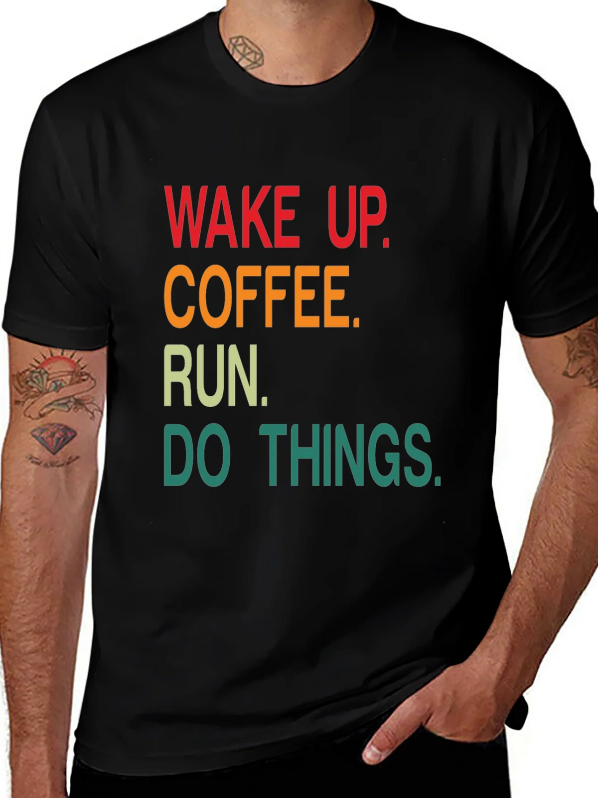 Wake Up Coffee Run Graphic T-Shirt product image 1