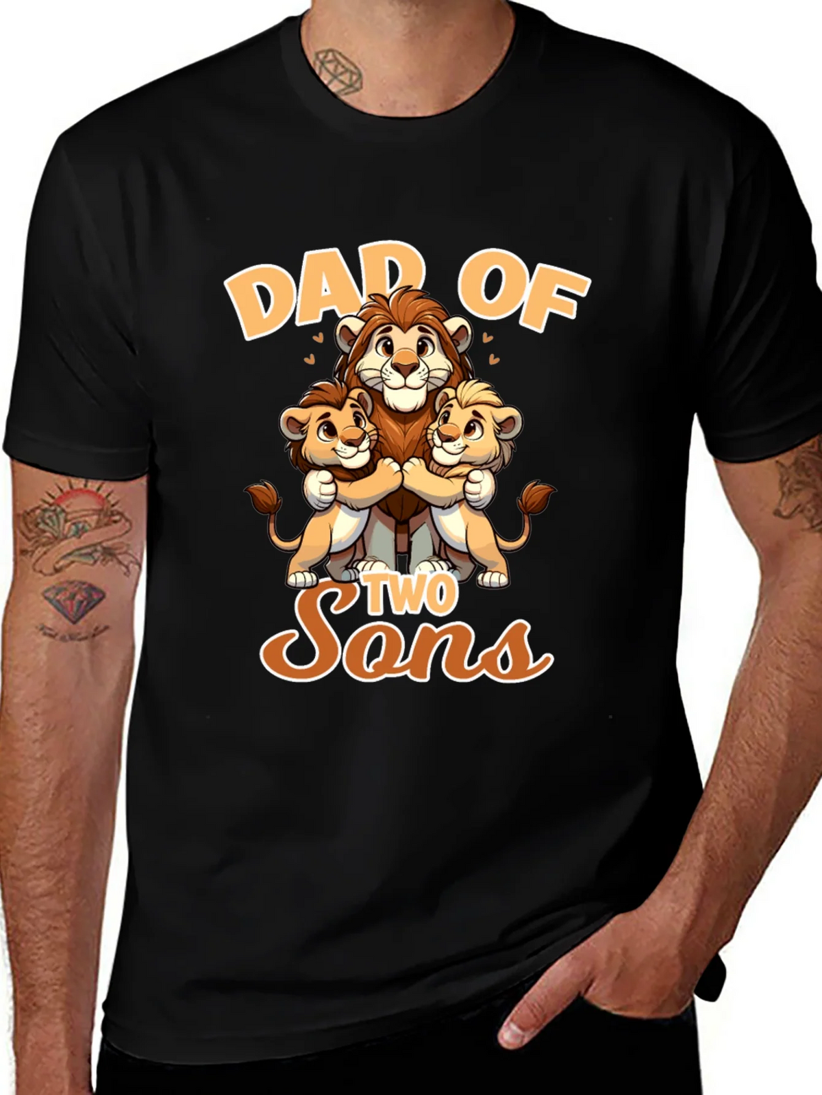 Dad of Two Sons Graphic Tee product image 1