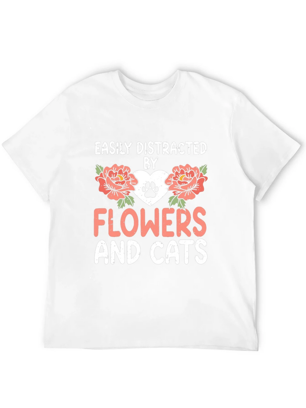 Easily Distracted By Flowers And Cats T-Shirt product image 11