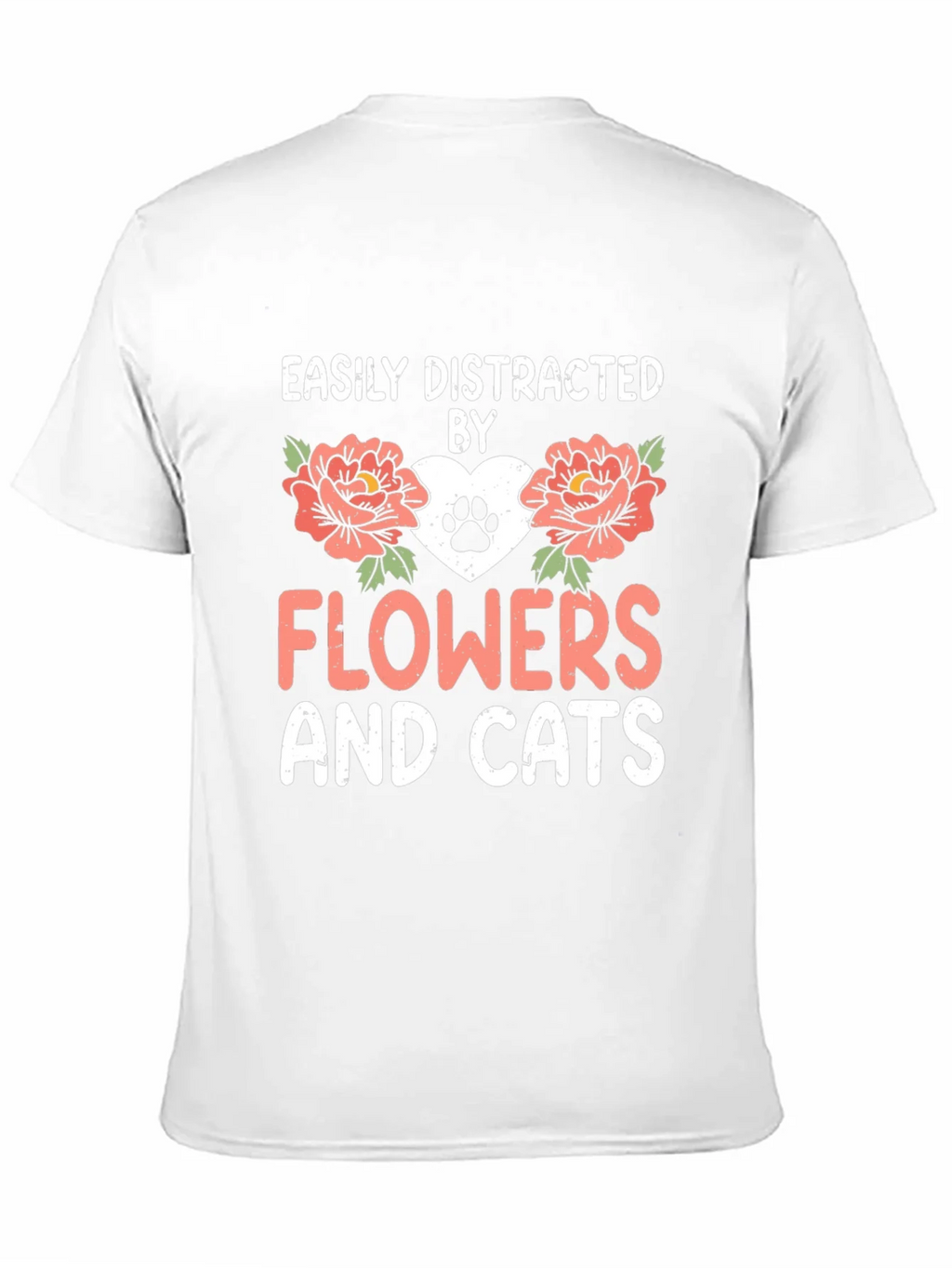 Easily Distracted By Flowers And Cats T-Shirt product image 10