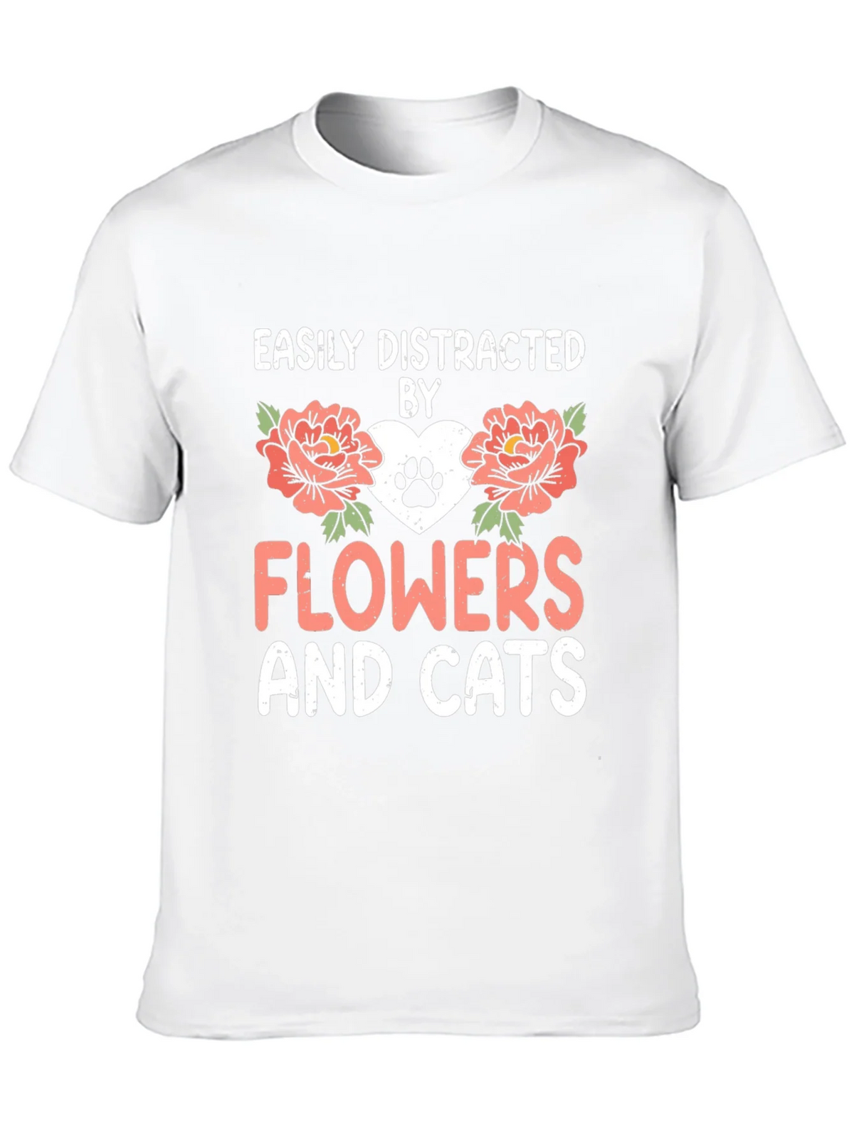 Easily Distracted By Flowers And Cats T-Shirt product image 9