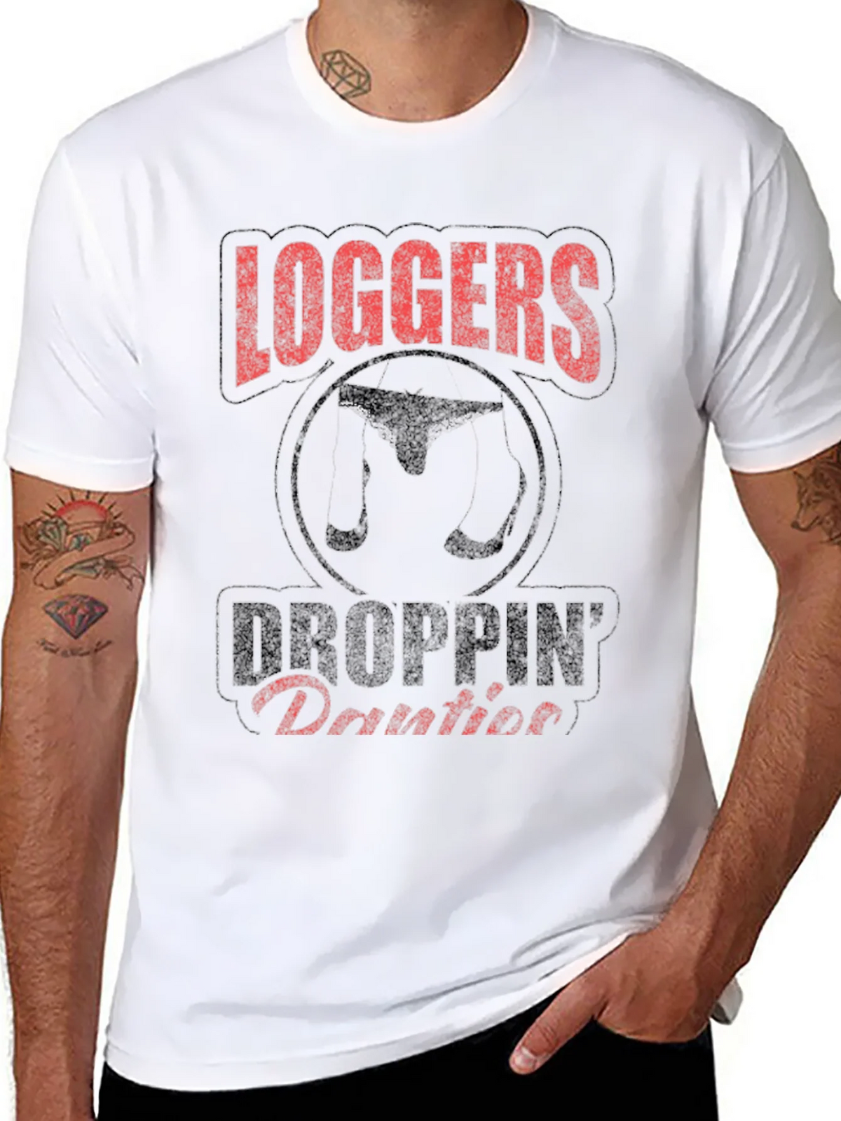 Loggers Droppin Panties Graphic Tee product image 7